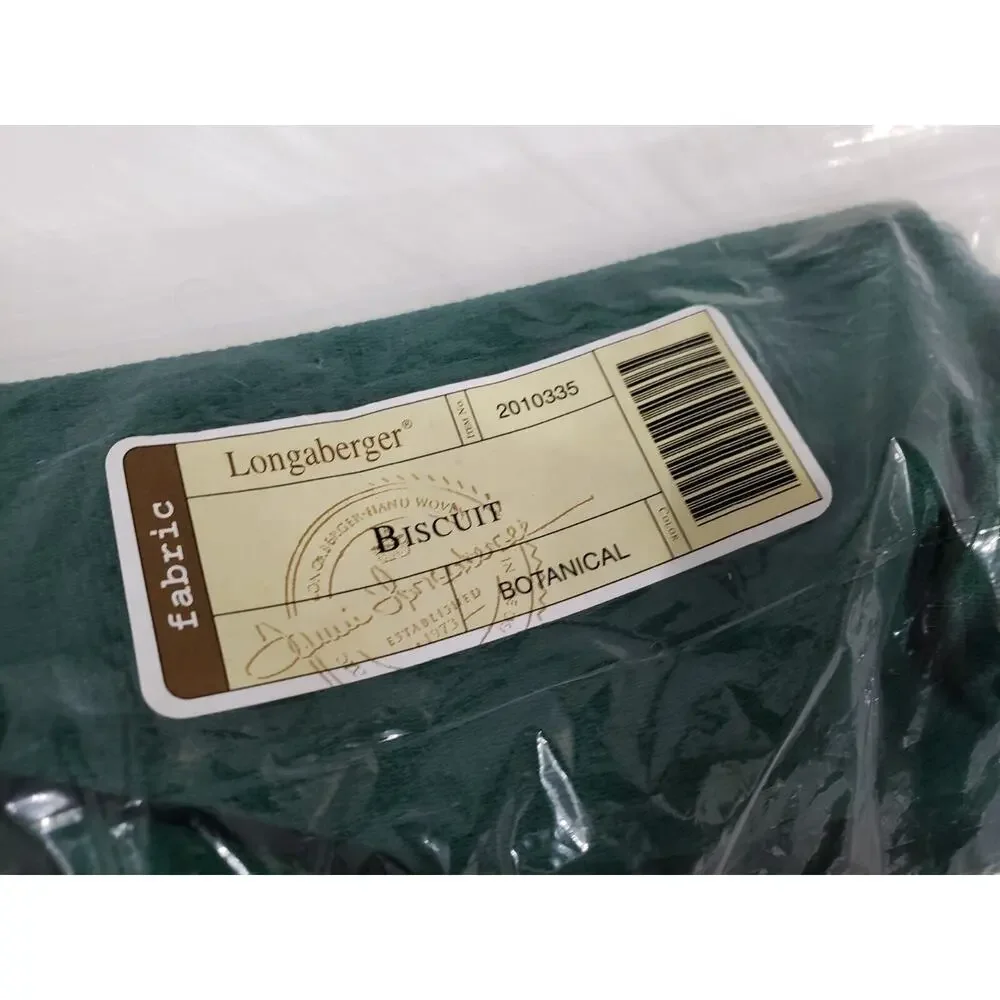 NEW Longaberger Botanical Biscuit SS Small Loaf Basket Liner 2010335 solid green
